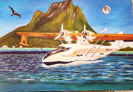 Peinture Aviation Hydravion Catalina Bora Bora