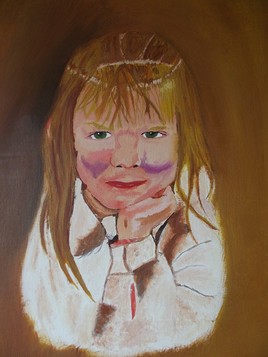 Petite  fille pensive