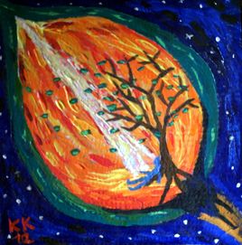 "L'homme bleu sous l'arbre de vie"