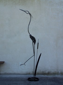 Le héron au roseau.