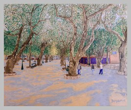 Peinture Place des Lices Saint-Tropez