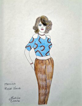 MONICA, POSE BLEUE