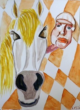 Incarnation sur un plateau d'&eacute;checs le cavaloer blanc 1