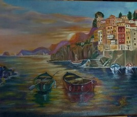 Coucher de soleil en Italie