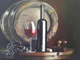 tonneau et bouteille