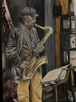 Saxophoniste de rue .1500 €