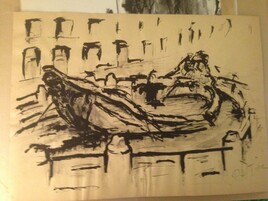 "La Barcaccia" Piazza di Spagna a Rome