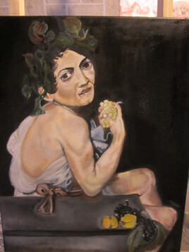 Le Petit Bacchus malade d'apr&egrave;s l'oeuvre de Michelangelo Merisi