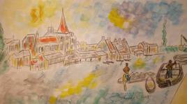 Le quai d'Agneaux et les lavoirs en 1900 &agrave; Saint-L&ocirc;.  2018