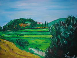 Le chemin menant au village natal