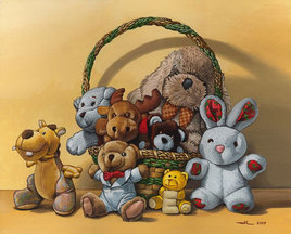 Le panier de peluches