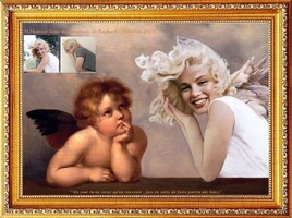 Marilyn en compagnie de l'un des 2 anges de Raphaël..