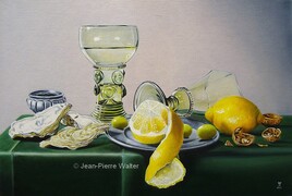 Olives et huîtres chez Pieter Claesz