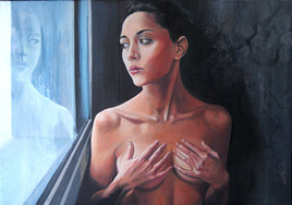 Jeune fille &agrave; la fen&ecirc;tre.