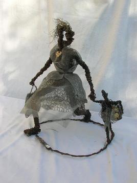 Mother and child on the road