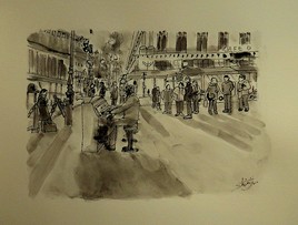 un pianiste dans la rue