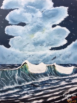 Mer &agrave; la nuit tomb&eacute;e