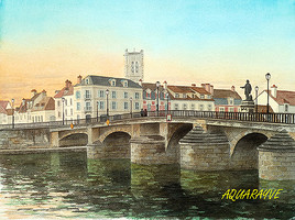 AUXERRE - Pont Paul Bert au crépuscule