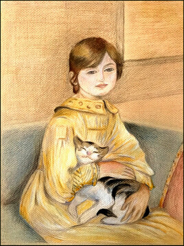 "Julie Manet avec le chat"