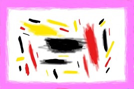 peinture abstraite / abstract painting - ref. 074  (130x97cm)