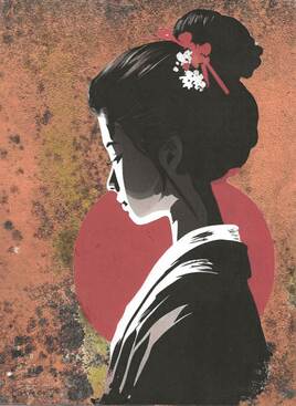 Geisha de profil