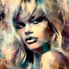 Cadre sur toile portrait de Brigitte Bardot