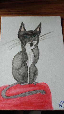 "Mistigri" - Aquarelle - Année 2016