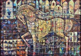 cheval blanc dans la nuit