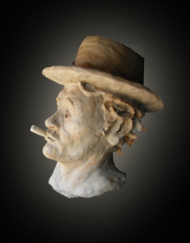 Autoportrait au cigare et chapeau