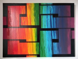 Peinture sur toile "multicolor"