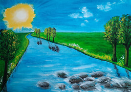 "Arbres d'or au bord de l'eau"