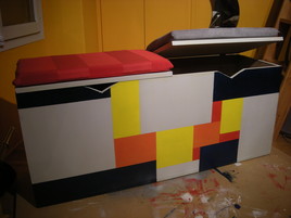 Banc design g&eacute;om&eacute;trique