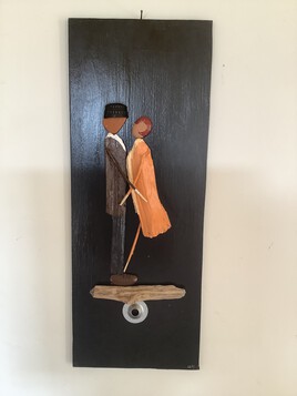 Les amoureux en &eacute;quilibres mandarine