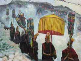 procession de boudhistes