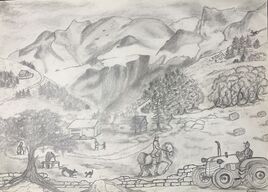 Instant au pied de la montagne