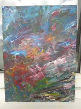 Tableau abstrait contemporain 30x40