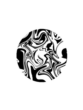 Affiche grafic digitale géométrique