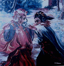 Reproduction les filles dansant de Nasr Eddine Dinet