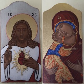 Le Cœur de Jésus - La Vierge et l'enfant
