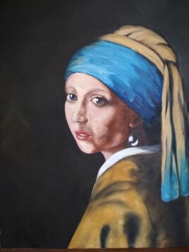 Jeune fille à la perle selon Vermeer