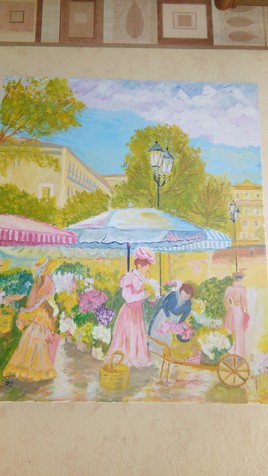 Le march&eacute; aux fleurs