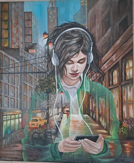 LA FILLE AU ECOUTEURS