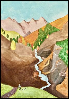 Automne haut-alpin / Painting An high-alpine autumn