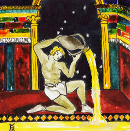 Illustration originale du signe du Zodiaque VERSEAU