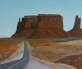la route est longue mais magnifique, vers Monument Valley