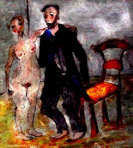 Le peintre s'en va avec sa muse