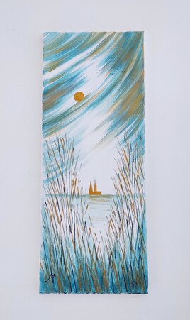 COUCHER DE SOLEIL EURÉLIEN BLEU ET OR