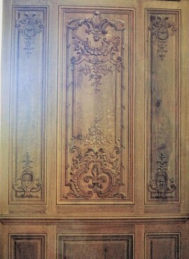 fausse boiserie de chene en trompe l'oeil