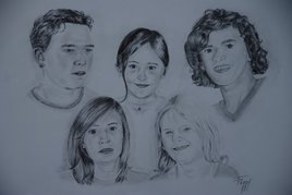 5 portraits au graphite