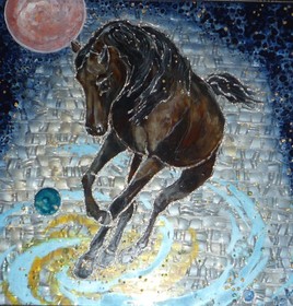 Chevale qui s'appele "Le Temps"